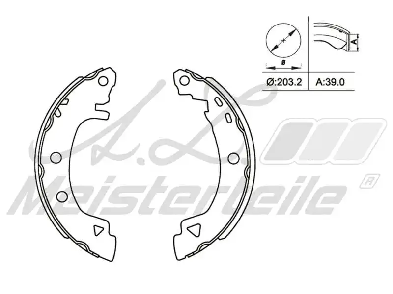 Brake Shoe Set (AZMT-44-026-1110)