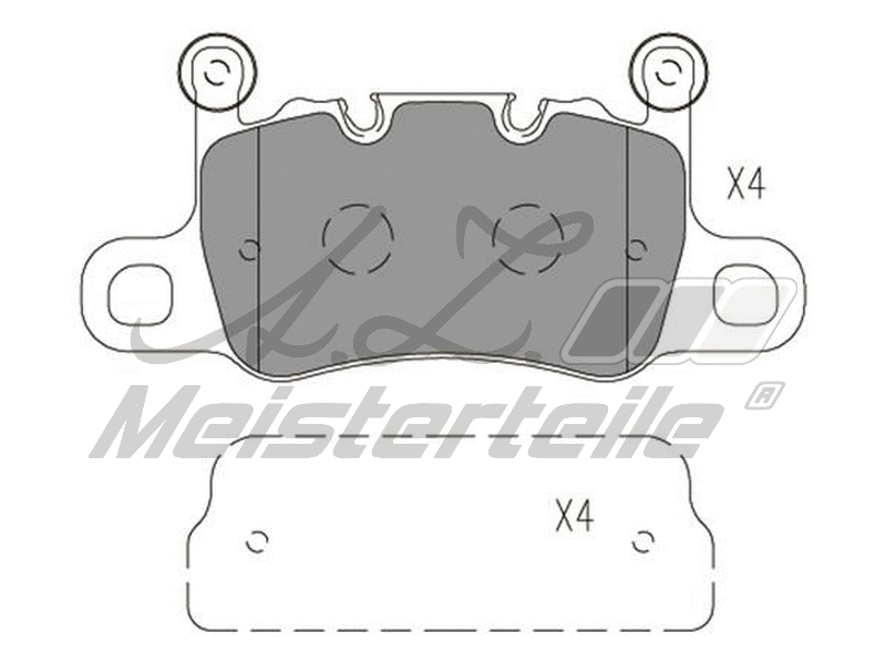 Brake Pad Set, disc brake (AZMT-44-022-2078)