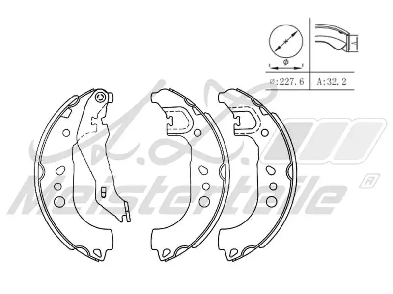 Brake Shoe Set (AZMT-44-026-1491)
