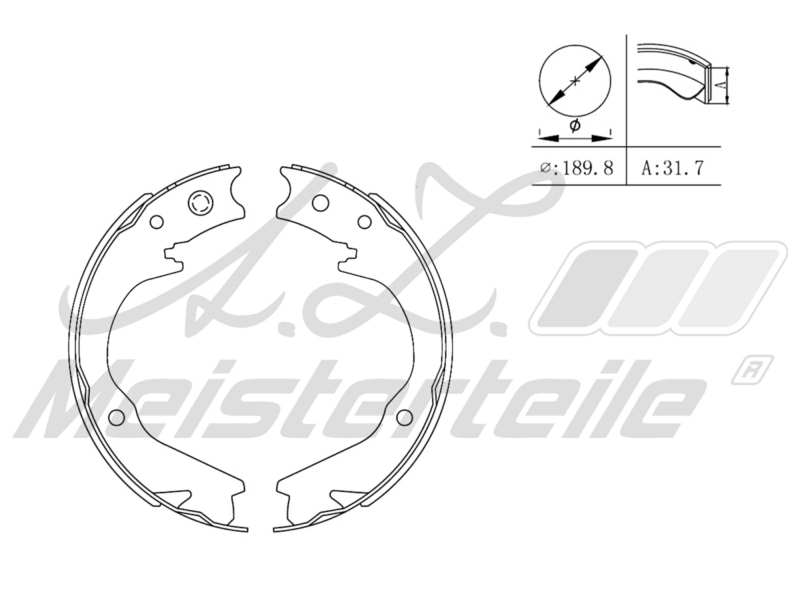 Brake Shoe Set (AZMT-44-026-1406)