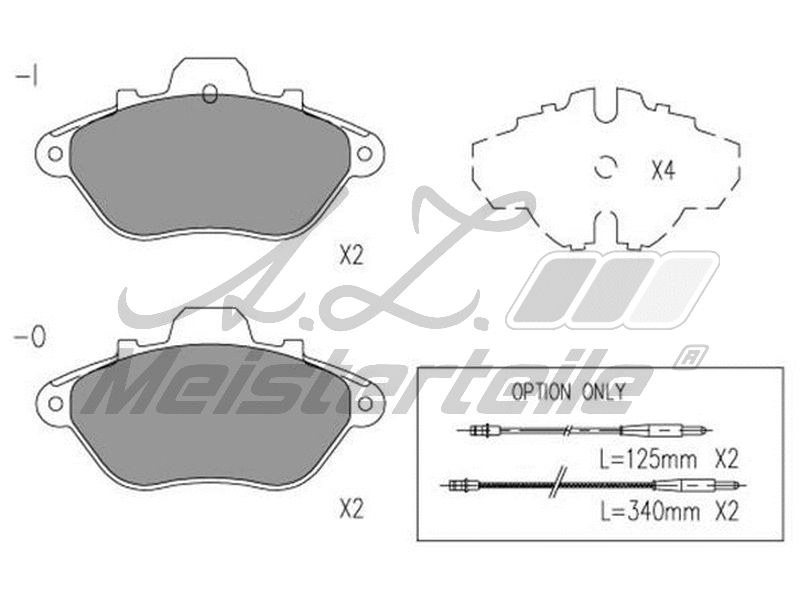Brake Pad Set, disc brake (AZMT-44-022-2422)
