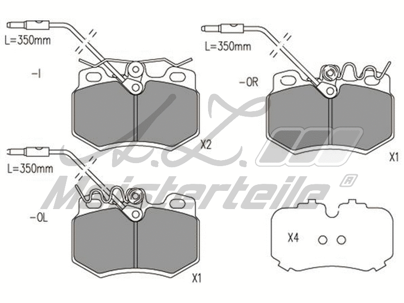 Brake Pad Set, disc brake (AZMT-44-022-2399)