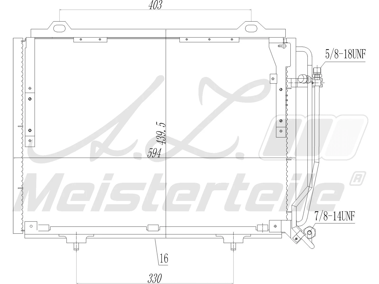 Condenser, air conditioning (AZMT-45-030-1558)