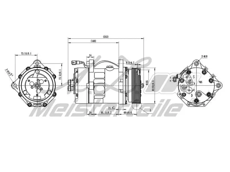 Compressor, air conditioning (AZMT-45-041-1121)