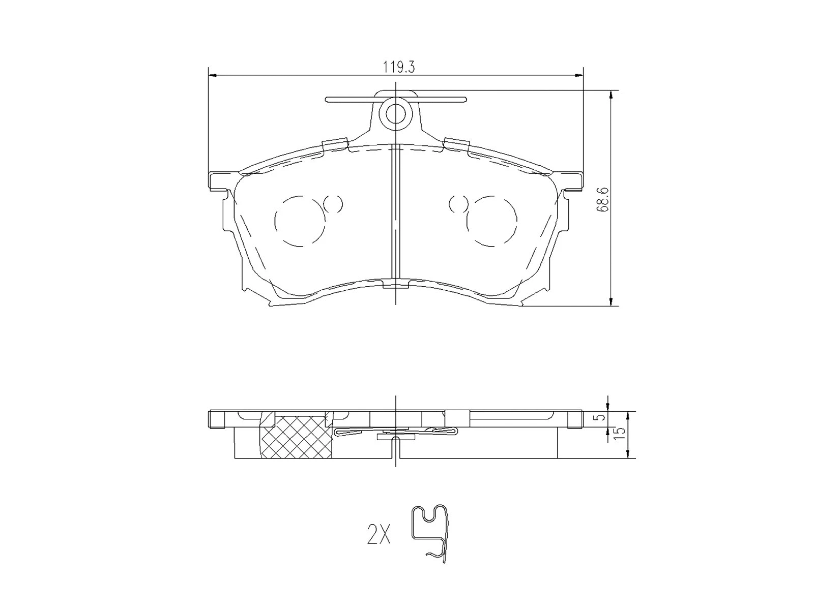 Brake Pad Set, disc brake (AZMT-44-022-1022)