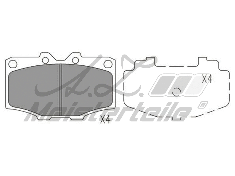 Brake Pad Set, disc brake (AZMT-44-022-2313)