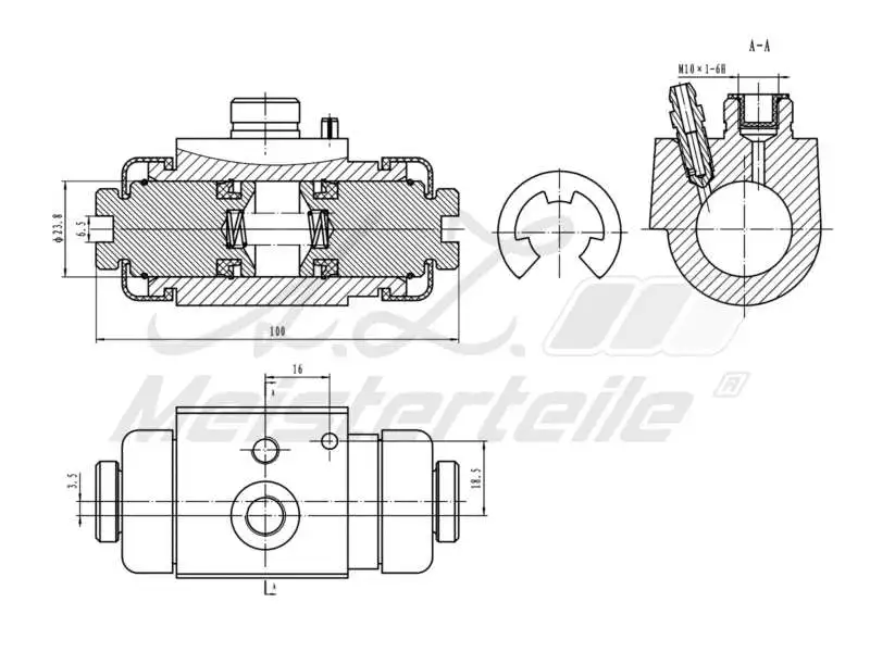 Wheel Brake Cylinder (AZMT-44-111-1133)