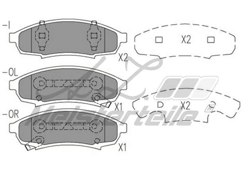 Brake Pad Set, disc brake (AZMT-44-022-2330)
