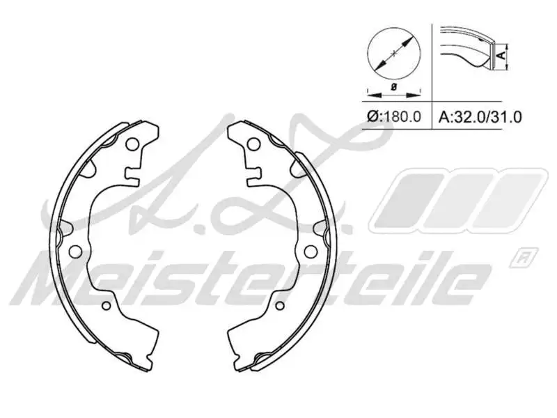 Brake Shoe Set (AZMT-44-026-1427)
