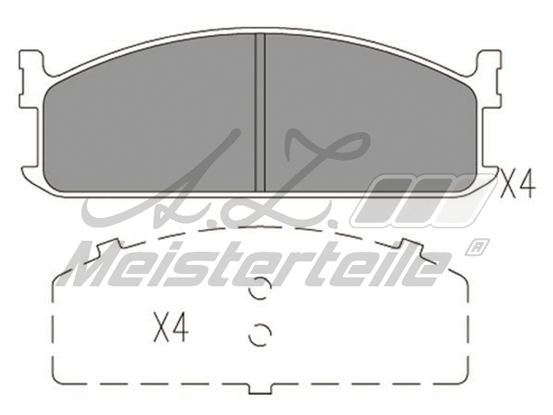 Brake Pad Set, disc brake (AZMT-44-022-1922)