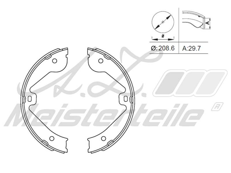 Brake Shoe Set (AZMT-44-026-1222)