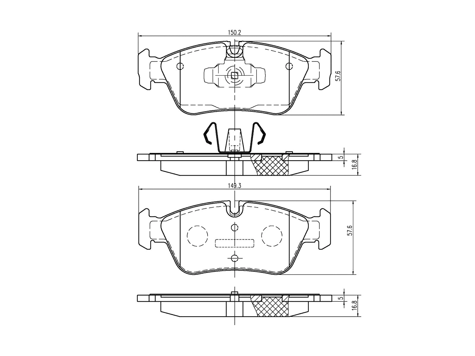 Brake Pad Set, disc brake (AZMT-44-022-1212)