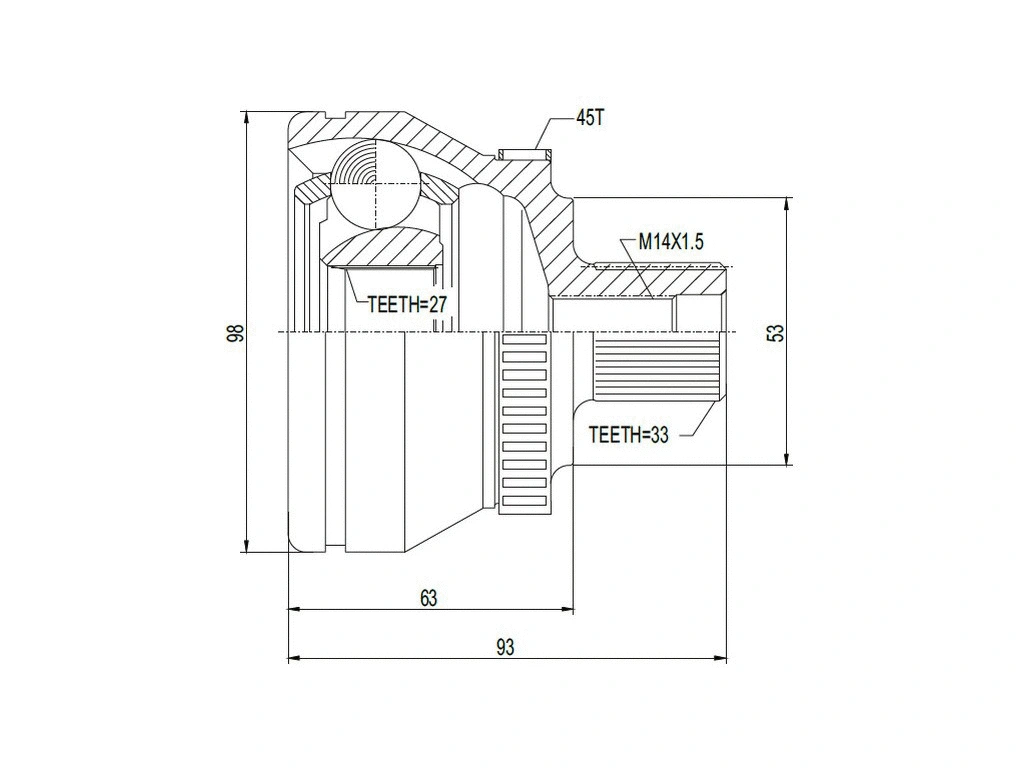 Joint Kit, drive shaft (AZMT-43-030-1029)