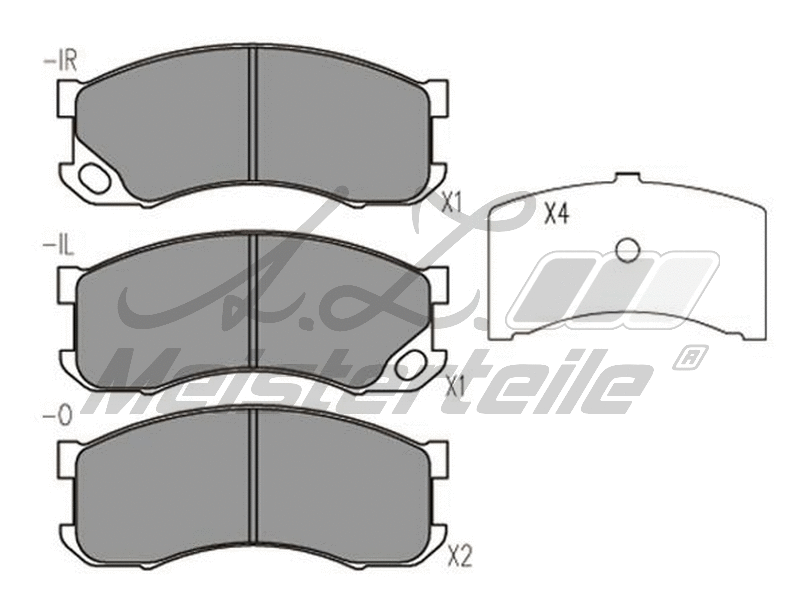 Brake Pad Set, disc brake (AZMT-44-022-2570)