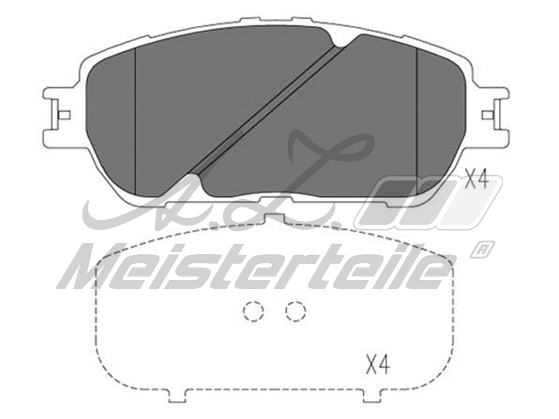 Brake Pad Set, disc brake (AZMT-44-022-2098)