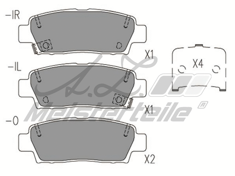 Brake Pad Set, disc brake (AZMT-44-022-2477)
