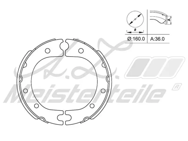 Brake Shoe Set (AZMT-44-026-1469)