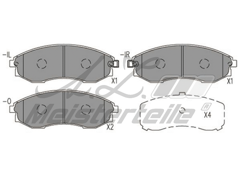 Brake Pad Set, disc brake (AZMT-44-022-2500)