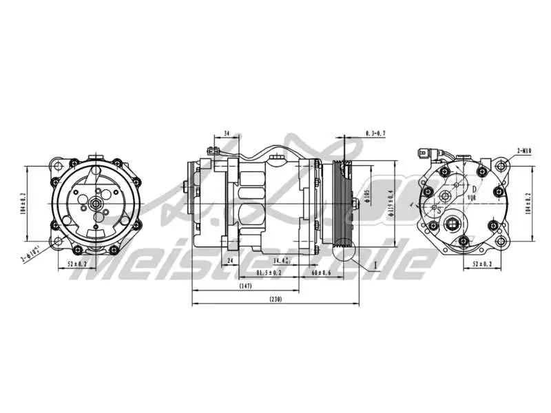 Compressor, air conditioning (AZMT-45-041-1063)