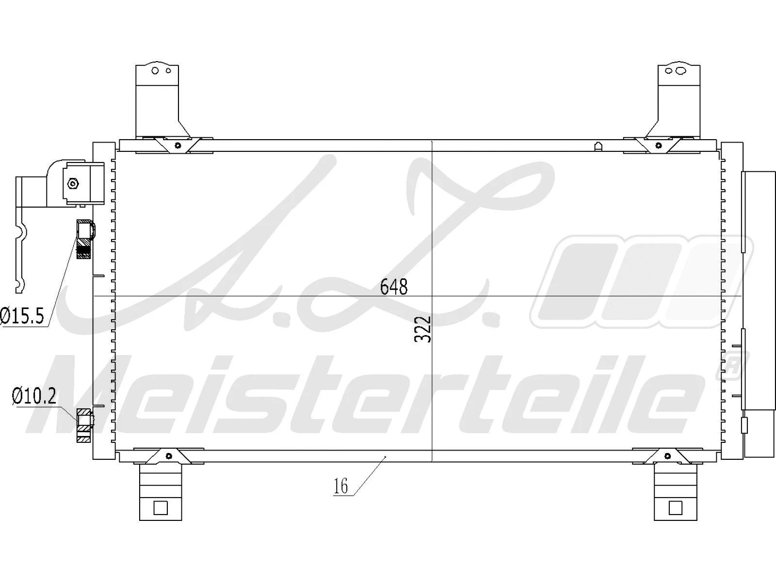 Condenser, air conditioning (AZMT-45-030-1108)