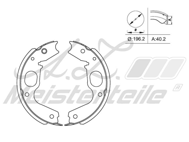 Brake Shoe Set (AZMT-44-026-1230)