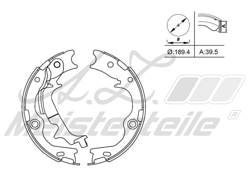 Brake Shoe Set (AZMT-44-026-1370)