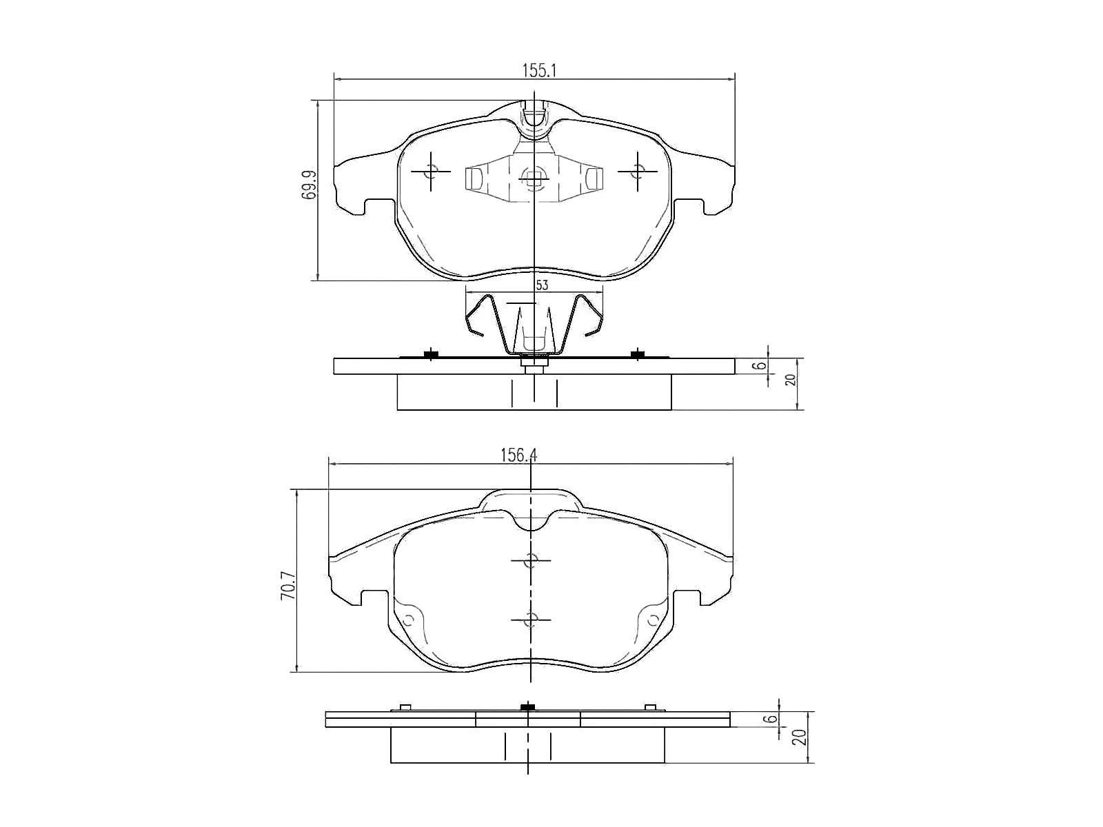 Brake Pad Set, disc brake (AZMT-44-022-1132)