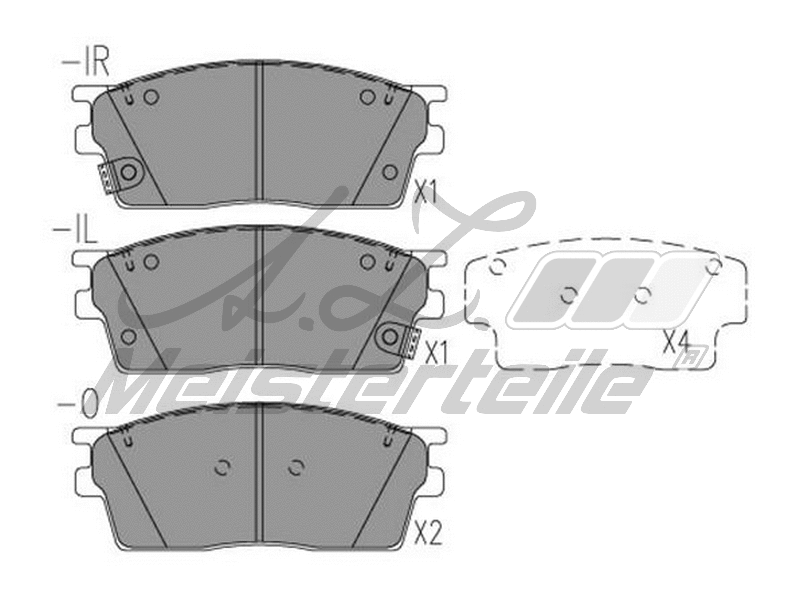 Brake Pad Set, disc brake (AZMT-44-022-2602)