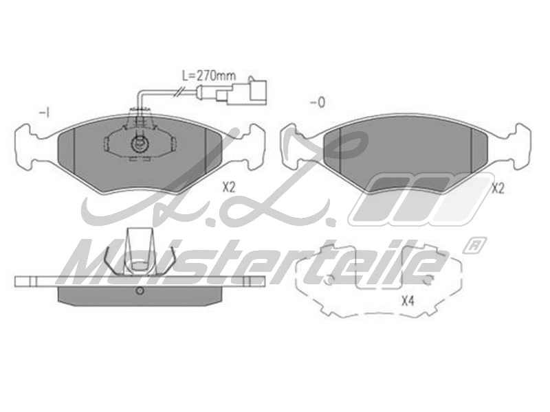 Brake Pad Set, disc brake (AZMT-44-022-1784)