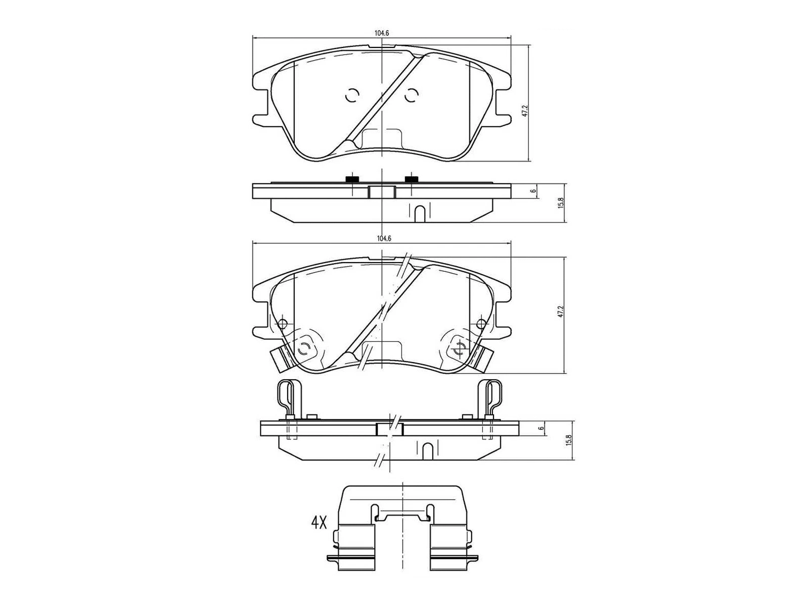 Brake Pad Set, disc brake (AZMT-44-022-1262)