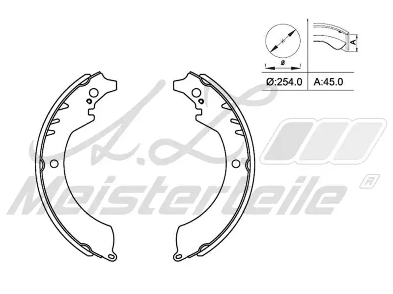 Brake Shoe Set (AZMT-44-026-1132)