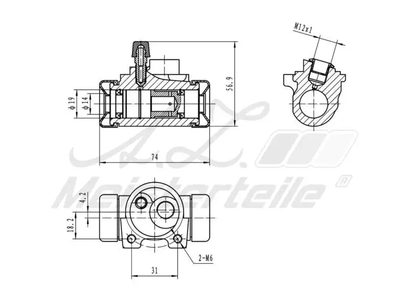 Wheel Brake Cylinder (AZMT-44-111-1127)