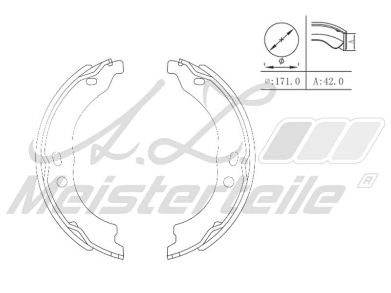 Brake Shoe Set (AZMT-44-026-1026)