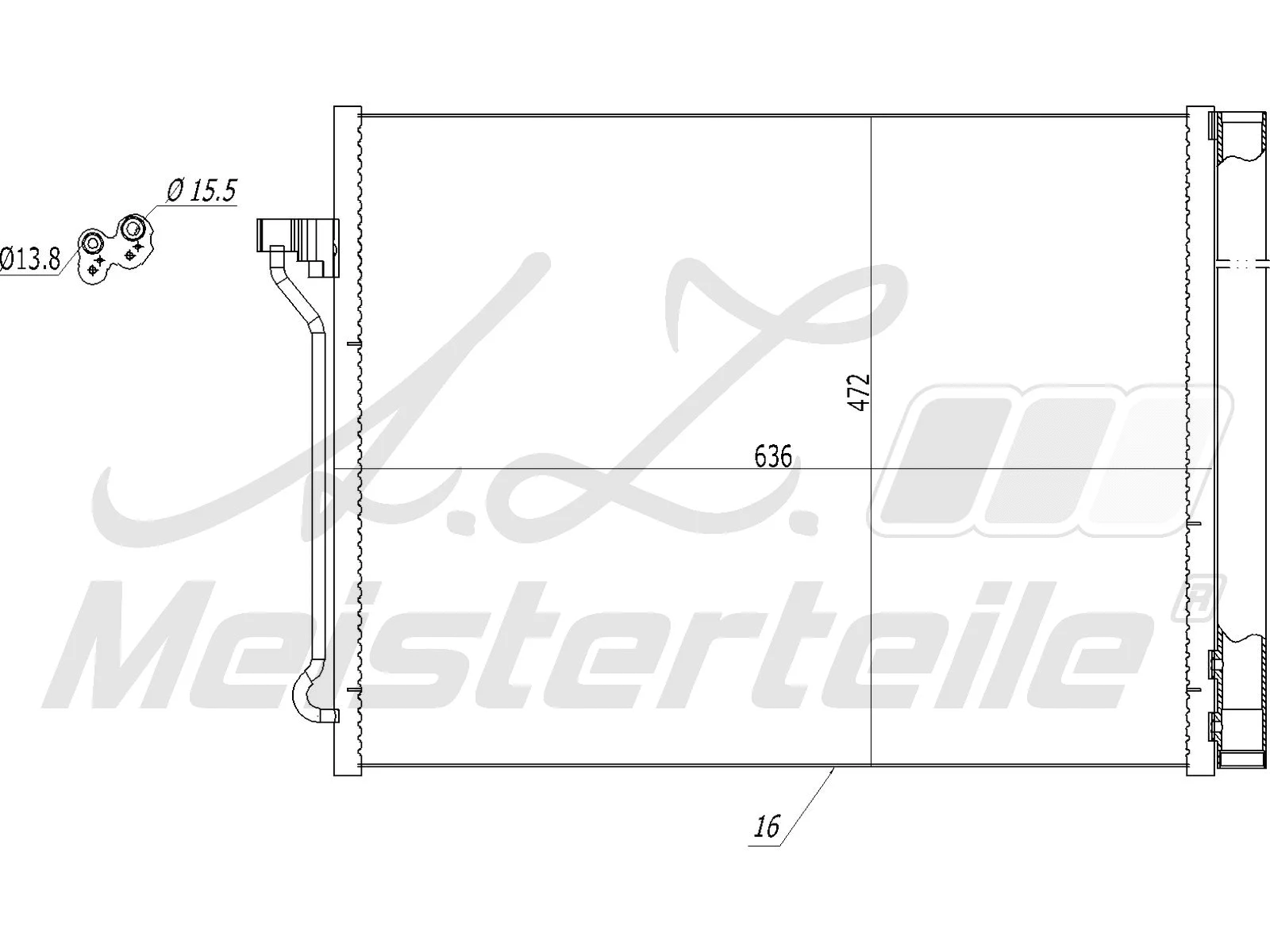 Condenser, air conditioning (AZMT-45-030-1513)
