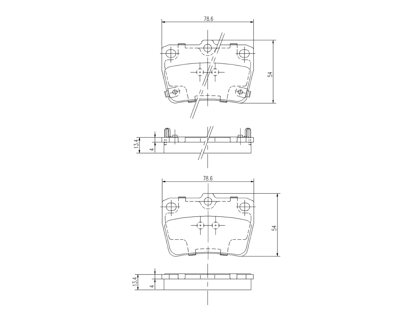 Brake Pad Set, disc brake (AZMT-44-022-1138)