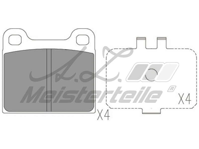 Brake Pad Set, disc brake (AZMT-44-022-1583)