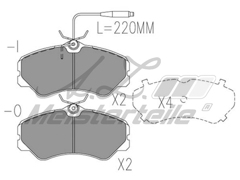 Brake Pad Set, disc brake (AZMT-44-022-1689)