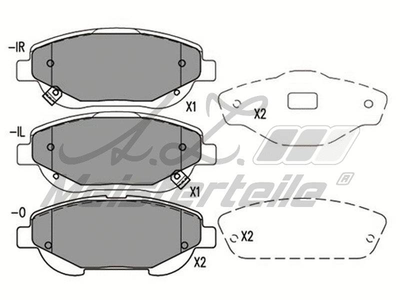 Brake Pad Set, disc brake (AZMT-44-022-1645)