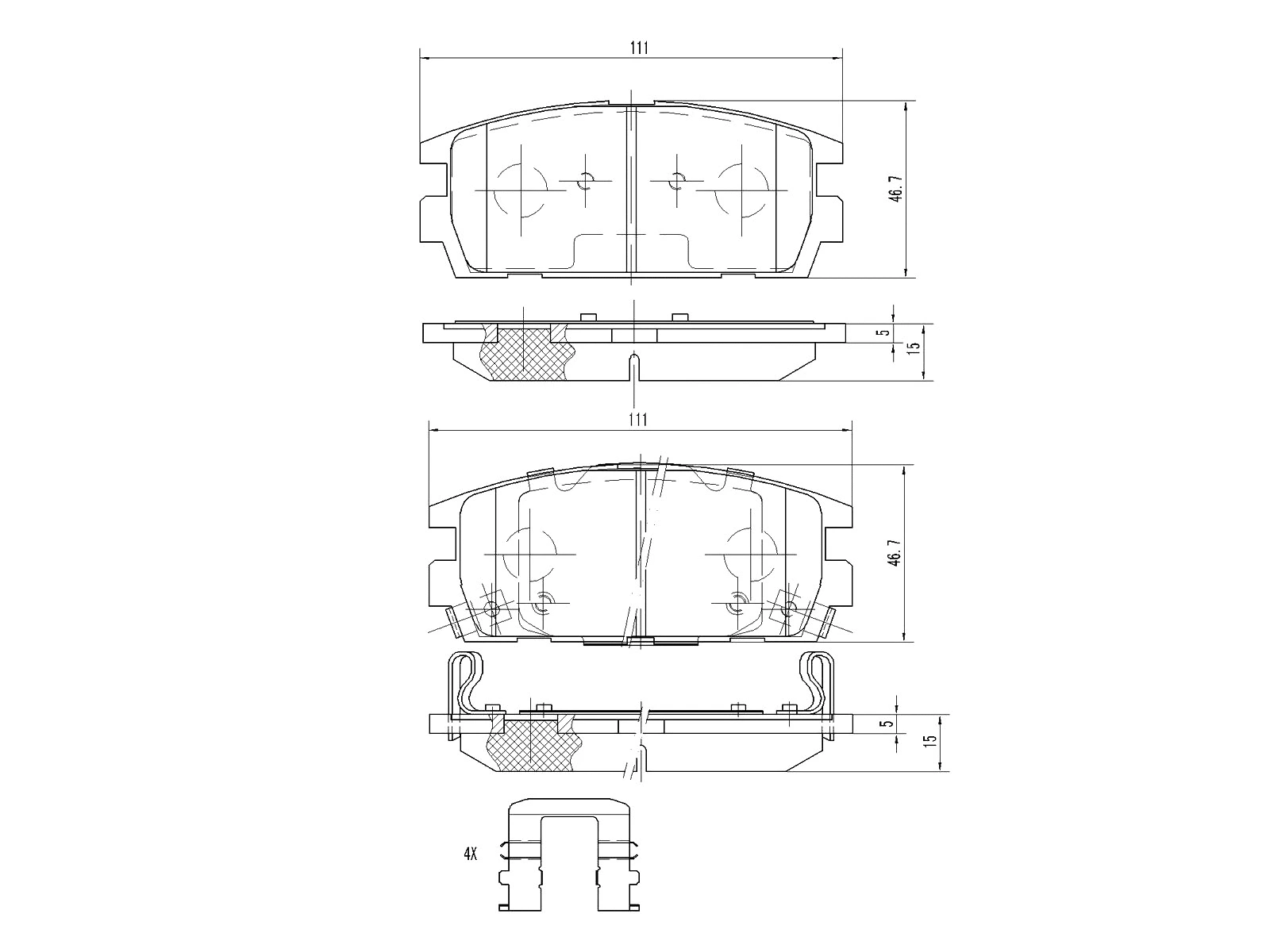 Brake Pad Set, disc brake (AZMT-44-022-1230)