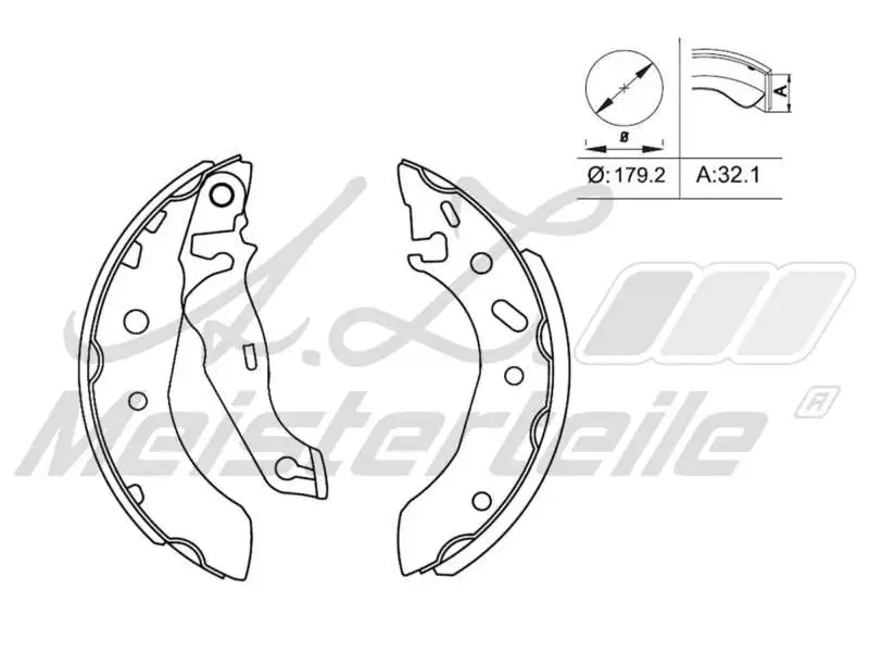 Brake Shoe Set (AZMT-44-026-1015)
