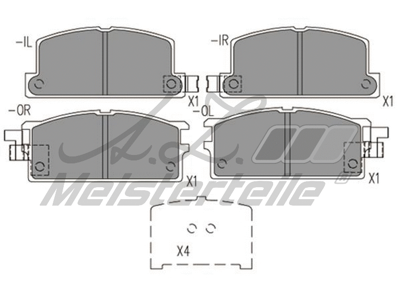 Brake Pad Set, disc brake (AZMT-44-022-2397)