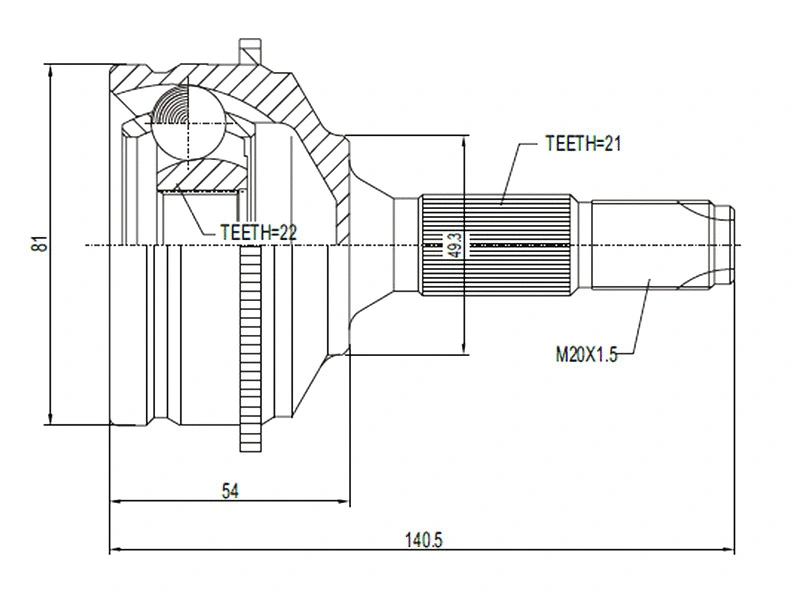 Joint Kit, drive shaft (AZMT-43-030-1059)