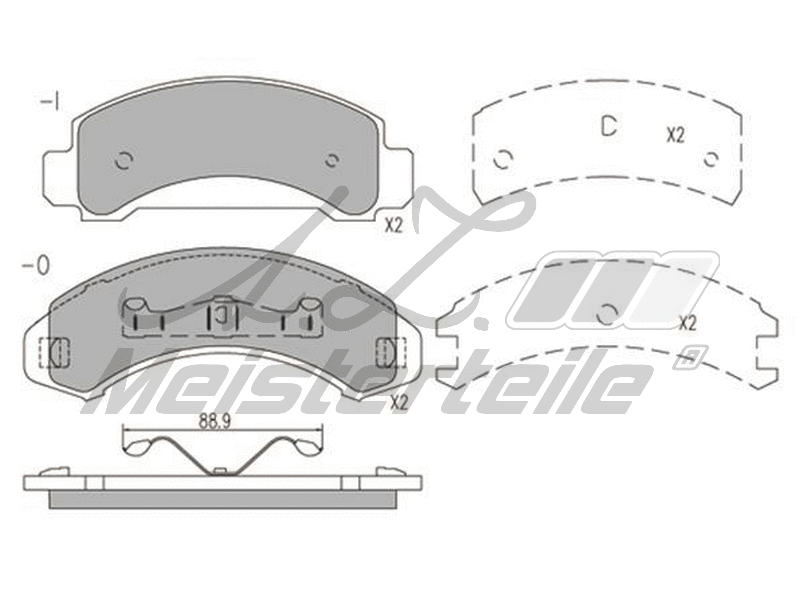 Brake Pad Set, disc brake (AZMT-44-022-2151)