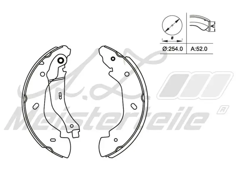 Brake Shoe Set (AZMT-44-026-1012)