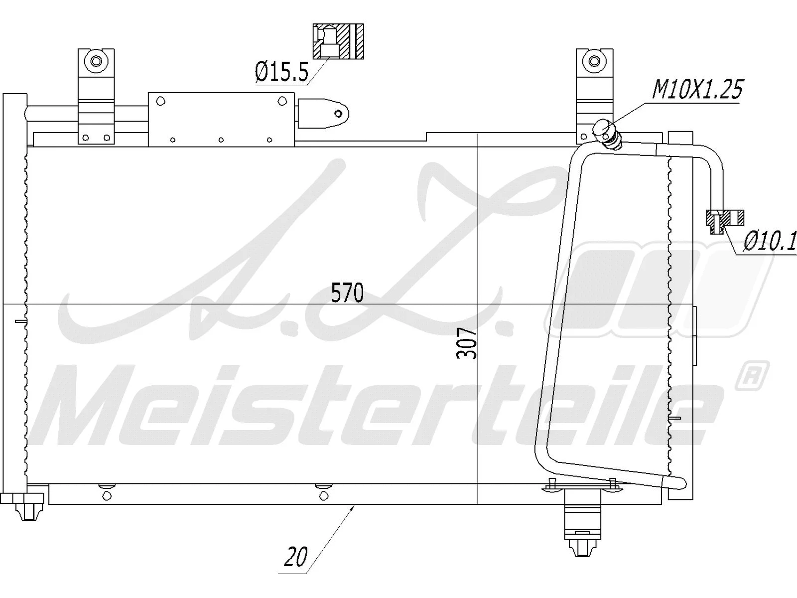 Condenser, air conditioning (AZMT-45-030-1050)