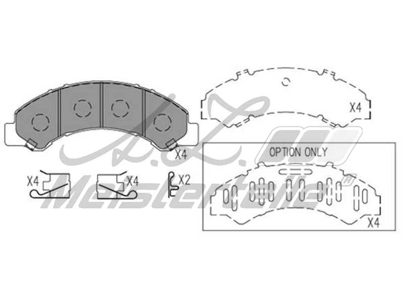 Brake Pad Set, disc brake (AZMT-44-022-2388)