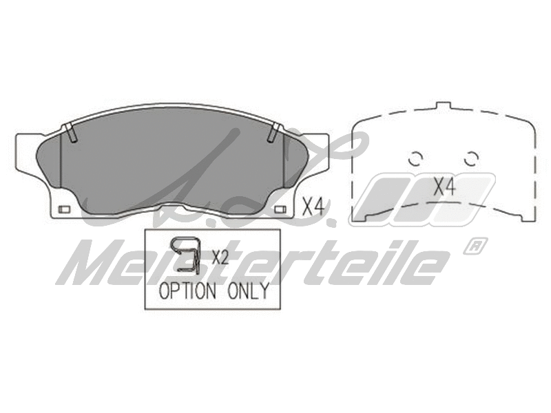 Brake Pad Set, disc brake (AZMT-44-022-2403)