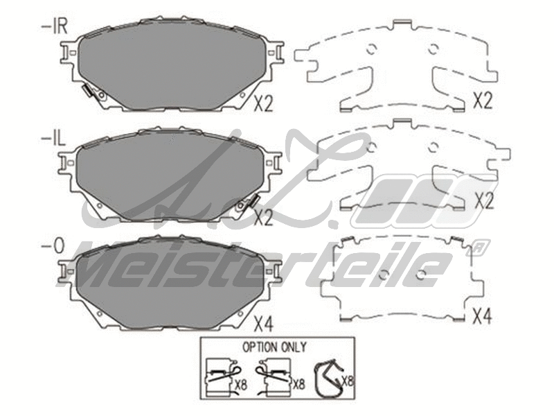 Brake Pad Set, disc brake (AZMT-44-022-2099)