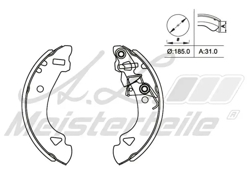 Brake Shoe Set (AZMT-44-026-1140)