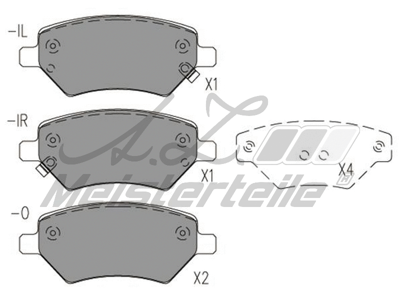 Brake Pad Set, disc brake (AZMT-44-022-2533)